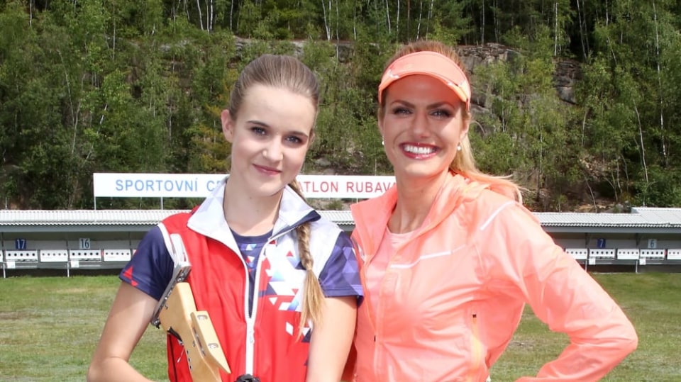 Amélie Pokorná a Gabriela Koukalová